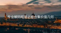专业解码暗网必看合集价值几何